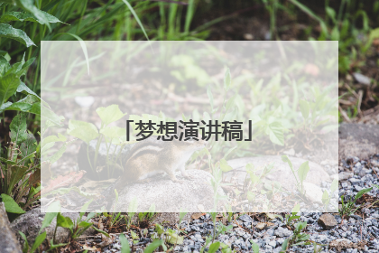 梦想演讲稿