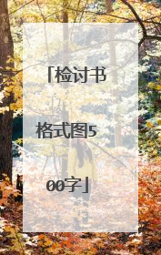 检讨书格式图500字