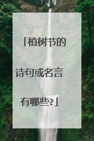 植树节的诗句或名言有哪些?
