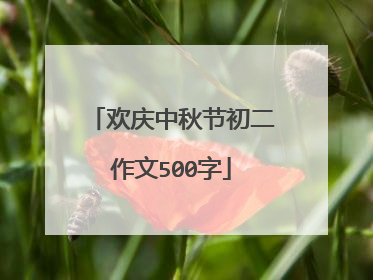 欢庆中秋节初二作文500字