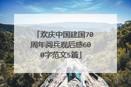 欢庆中国建国70周年阅兵观后感600字范文5篇