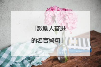 激励人奋进的名言警句