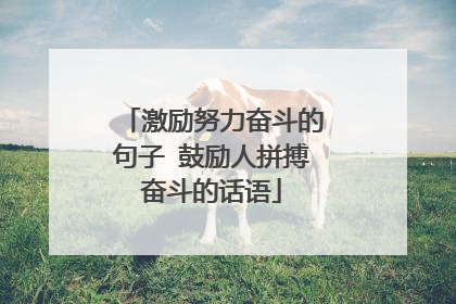 激励努力奋斗的句子 鼓励人拼搏奋斗的话语