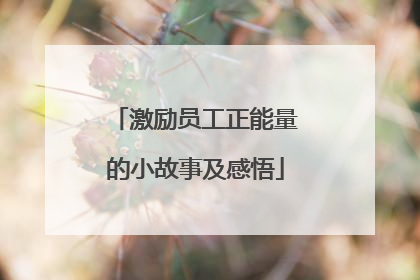 激励员工正能量的小故事及感悟