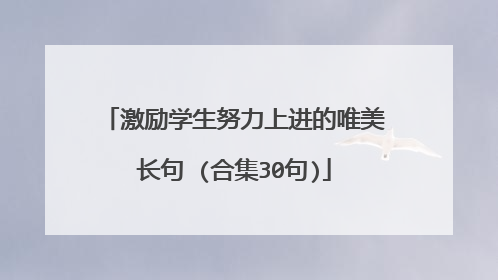 激励学生努力上进的唯美长句 (合集30句)