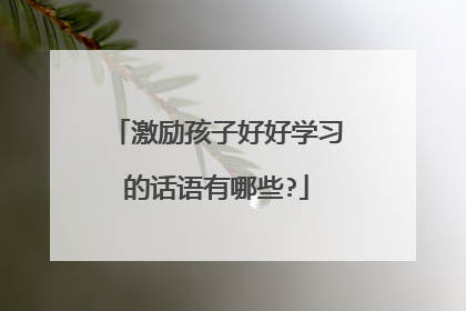 激励孩子好好学习的话语有哪些?