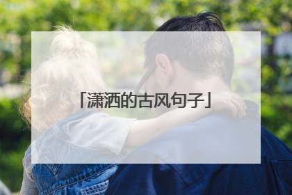 潇洒的古风句子