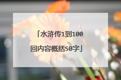 水浒传1到100回内容概括50字
