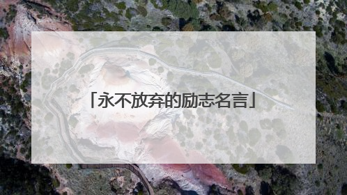 永不放弃的励志名言