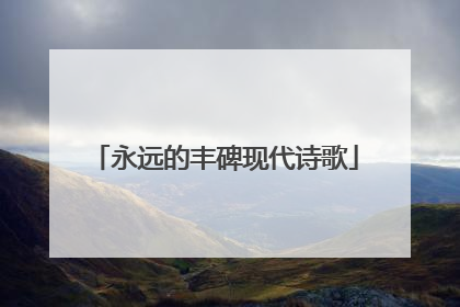 永远的丰碑现代诗歌
