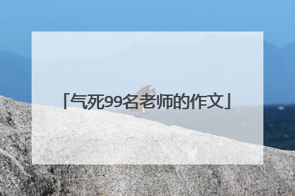 气死99名老师的作文