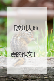 汶川大地震的作文