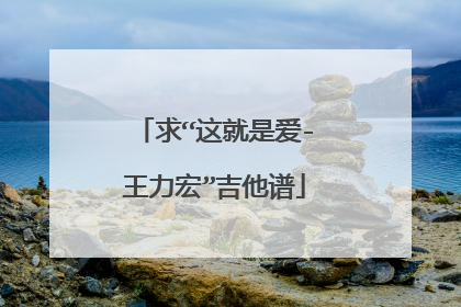 求“这就是爱-王力宏”吉他谱
