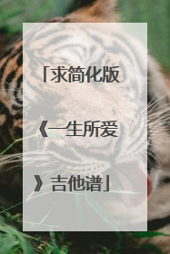 求简化版《一生所爱》吉他谱