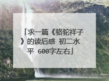 求一篇《骆驼祥子》的读后感 初二水平 600字左右