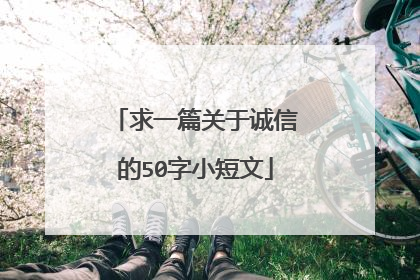 求一篇关于诚信的50字小短文