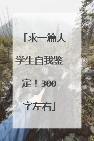 求一篇大学生自我鉴定!300字左右