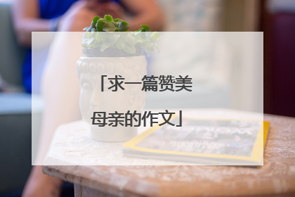 求一篇赞美母亲的作文