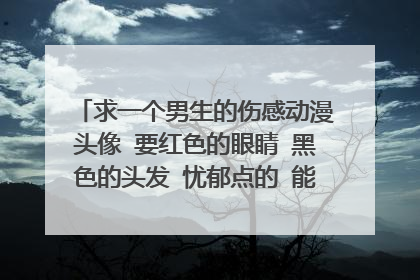 求一个男生的伤感动漫头像 要红色的眼睛 黑色的头发 忧郁点的 能表达出 悲伤 孤独之类的 谢谢了!