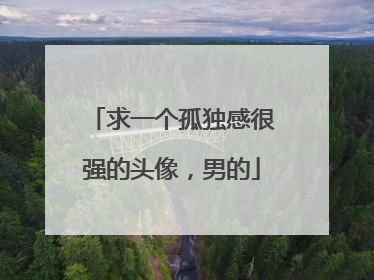 求一个孤独感很强的头像,男的