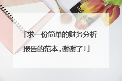 求一份简单的财务分析报告的范本,谢谢了!
