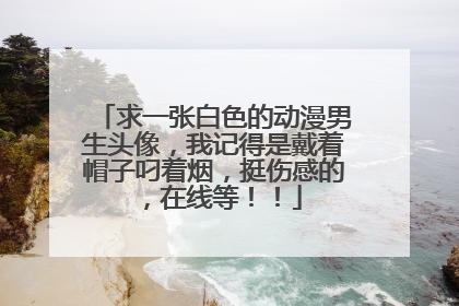 求一张白色的动漫男生头像，我记得是戴着帽子叼着烟，挺伤感的，在线等！！