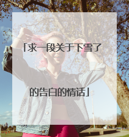 求一段关于下雪了 的告白的情话