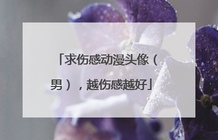 求伤感动漫头像（男），越伤感越好