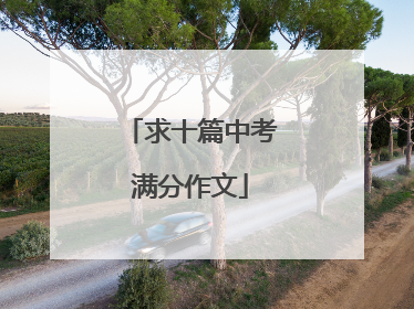 求十篇中考满分作文