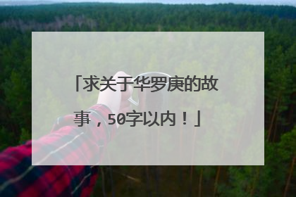 求关于华罗庚的故事，50字以内！