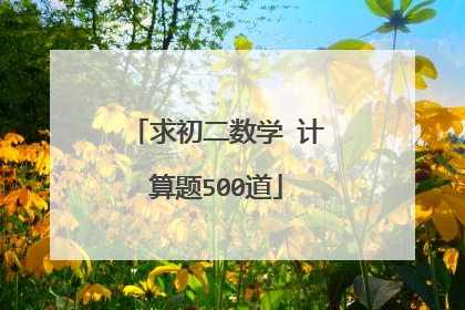 求初二数学 计算题500道