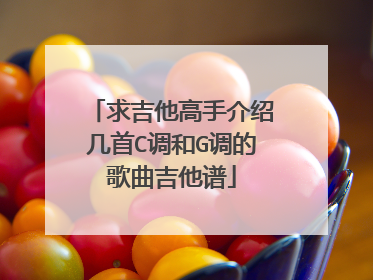 求吉他高手介绍几首C调和G调的歌曲吉他谱