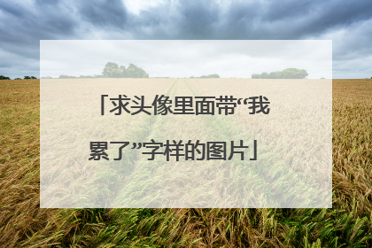 求头像里面带“我累了”字样的图片