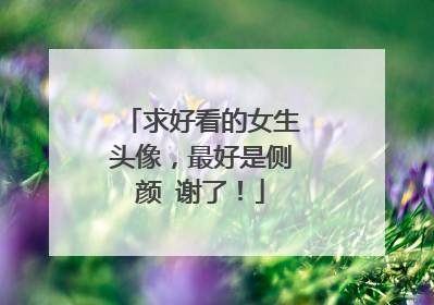 求好看的女生头像,最好是侧颜 谢了!