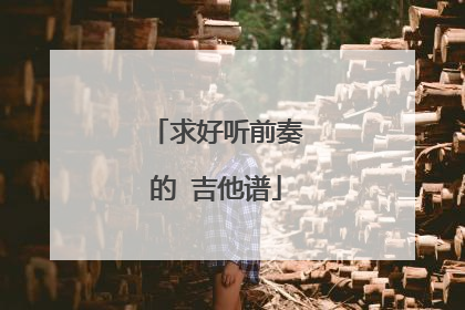 求好听前奏的 吉他谱