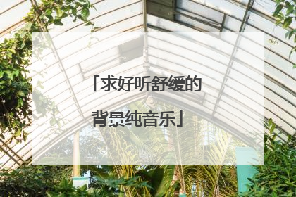 求好听舒缓的背景纯音乐