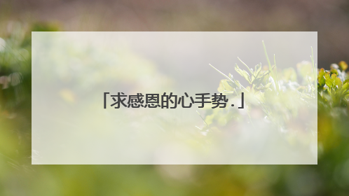 求感恩的心手势.