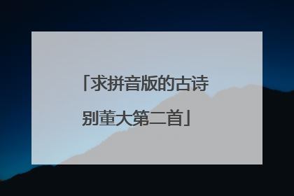 求拼音版的古诗别董大第二首