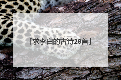 求李白的古诗20首