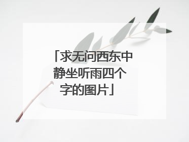 求无问西东中 静坐听雨四个字的图片