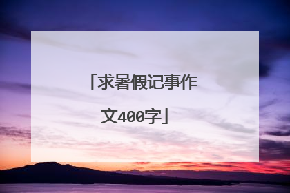 求暑假记事作文400字