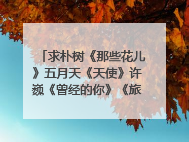 求朴树《那些花儿》五月天《天使》许巍《曾经的你》《旅行》吉他谱