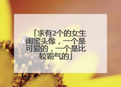 求有2个的女生闺蜜头像，一个是可爱的，一个是比较霸气的