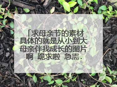 求母亲节的素材 具体的就是从小到大母亲伴我成长的图片啊 跪求啦 急需......谢谢各位大大了