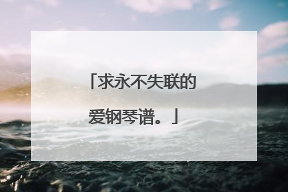 求永不失联的爱钢琴谱。