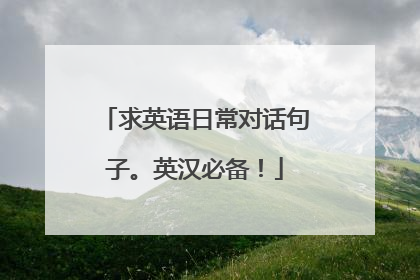 求英语日常对话句子。英汉必备！