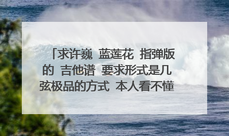 求许巍 蓝莲花 指弹版的 吉他谱 要求形式是几弦极品的方式 本人看不懂吉他谱 不要上图