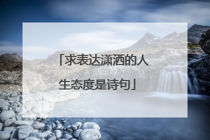 求表达潇洒的人生态度是诗句