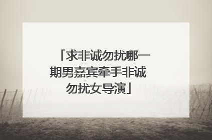 求非诚勿扰哪一期男嘉宾牵手非诚勿扰女导演