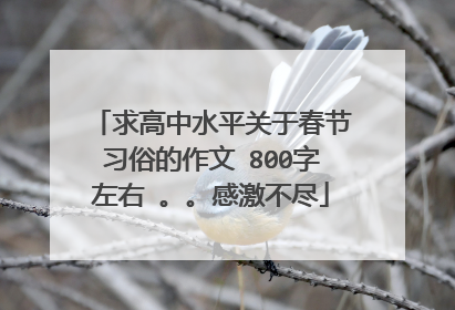 求高中水平关于春节习俗的作文 800字左右 。。感激不尽